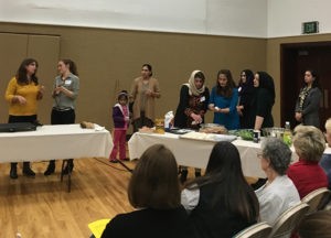 Cooking class presented by Afghan newcomers to LDS volunteers, Nov - 2016