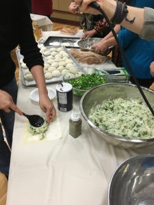 Cooking class presented by Afghan newcomers to LDS volunteers, Nov - 2016