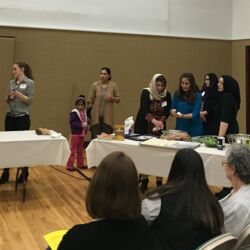 Cooking class presented by Afghan newcomers to LDS volunteers, Nov - 2016